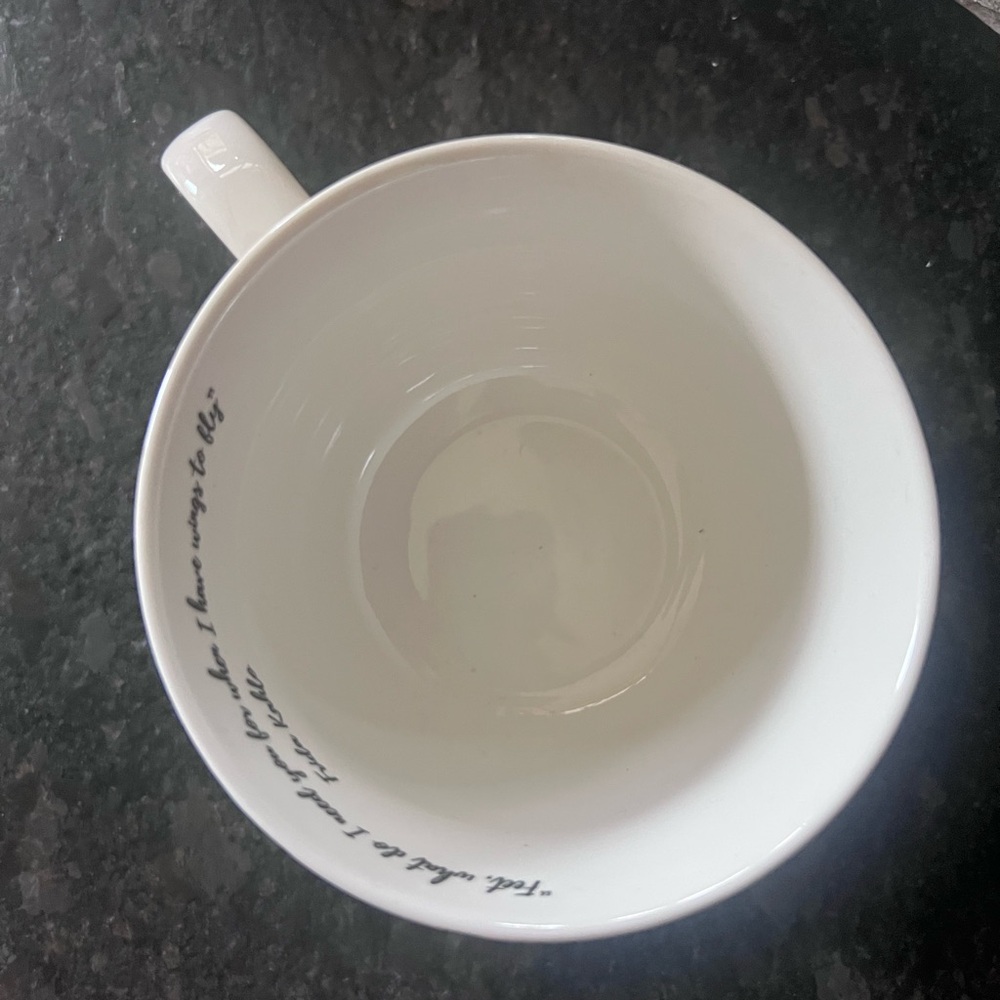 Kikkerland Frida Kahlo Quote Mug Black Floral Folk Art Coffee Tea Cup - Picture 4 of 8